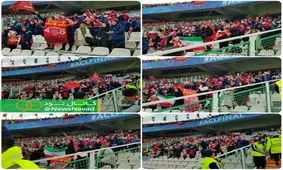 ویدیو/تشویق تماشاگران هنگام ورود زنان به جایگاه ویژه