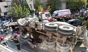 واژگونی بونکر سیمان و مرگ یک نفر در این حادثه