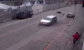 مرگ دردناک و وحشتناک یک پلیس حین تعقیب سارقان بانک + فیلم