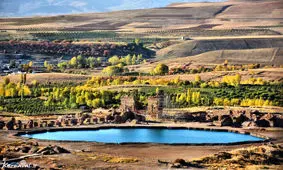 تصویری هوایی از تخت سلیمان