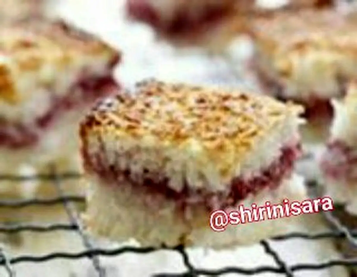 طرز تهیه شیرینی نارگیلی ساندویچی