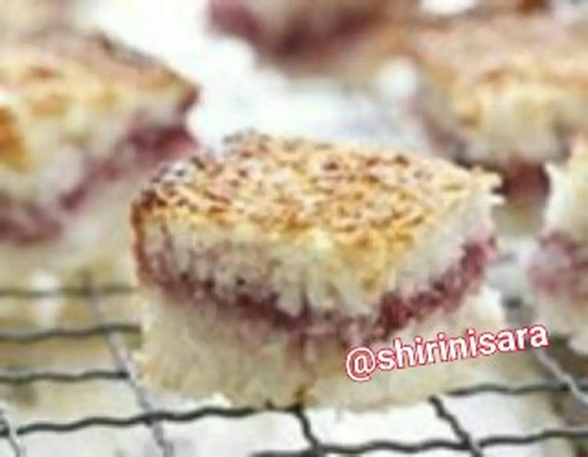 طرز تهیه شیرینی نارگیلی ساندویچی