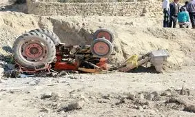 واژگونی تراکتور جان یک شهروند روستایی را در قزوین گرفت