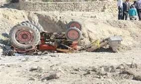 واژگونی تراکتور جان یک شهروند روستایی را در قزوین گرفت