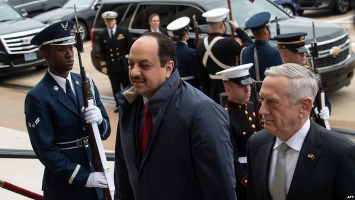 دیدار وزرای دفاع آمریکا و قطر در مقر پنتاگون