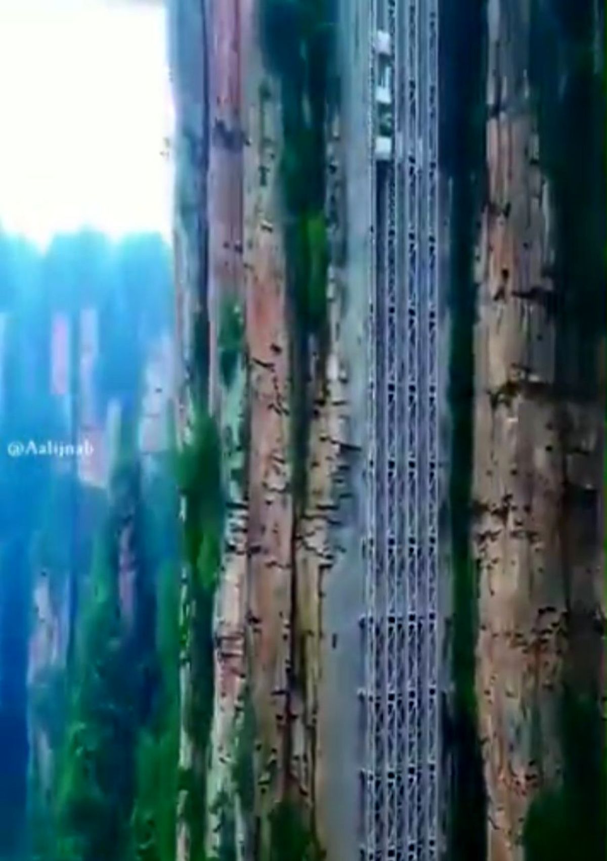 آسانسوری در پارک جنگلی ژانجیای جی