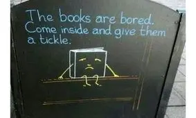 تبلیغ تامل برانگیز یک کتابفروشی