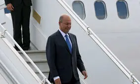 برهم صالح وارد ریاض شد