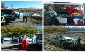 واژگونی خودرو پژو پارس در محور صفادشت-ملارد