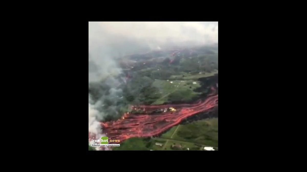 تصاویری از سوختن هاوایی در زیر مواد مذاب