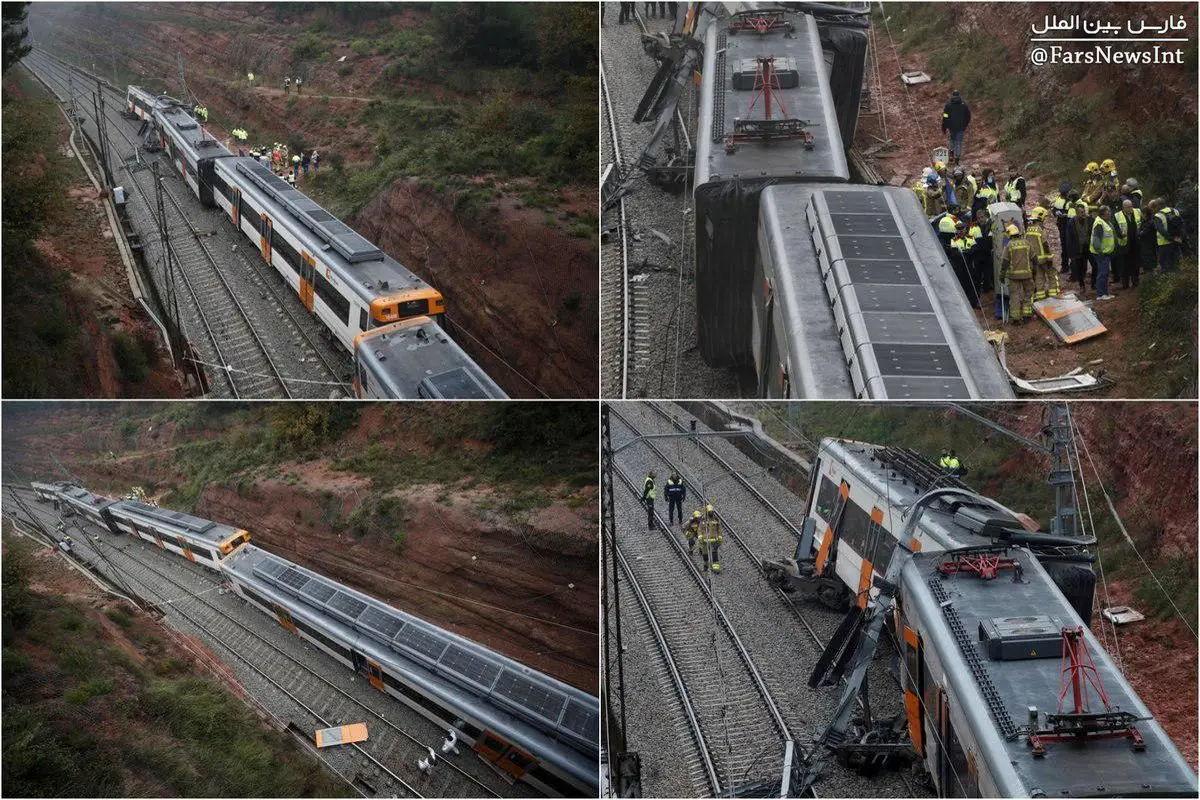 خروج قطار از ریل در اسپانیا یک کشته بر جای گذاشت