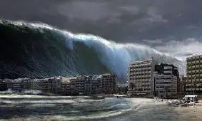 برخورد امواج سهمگین به ساختمانی در «تِنِریف» اسپانیا