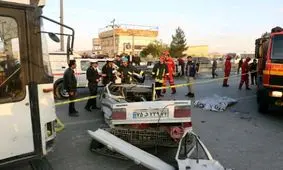 تصاویری از تصادف زنجیره ای در مشهد+ جزئیات
