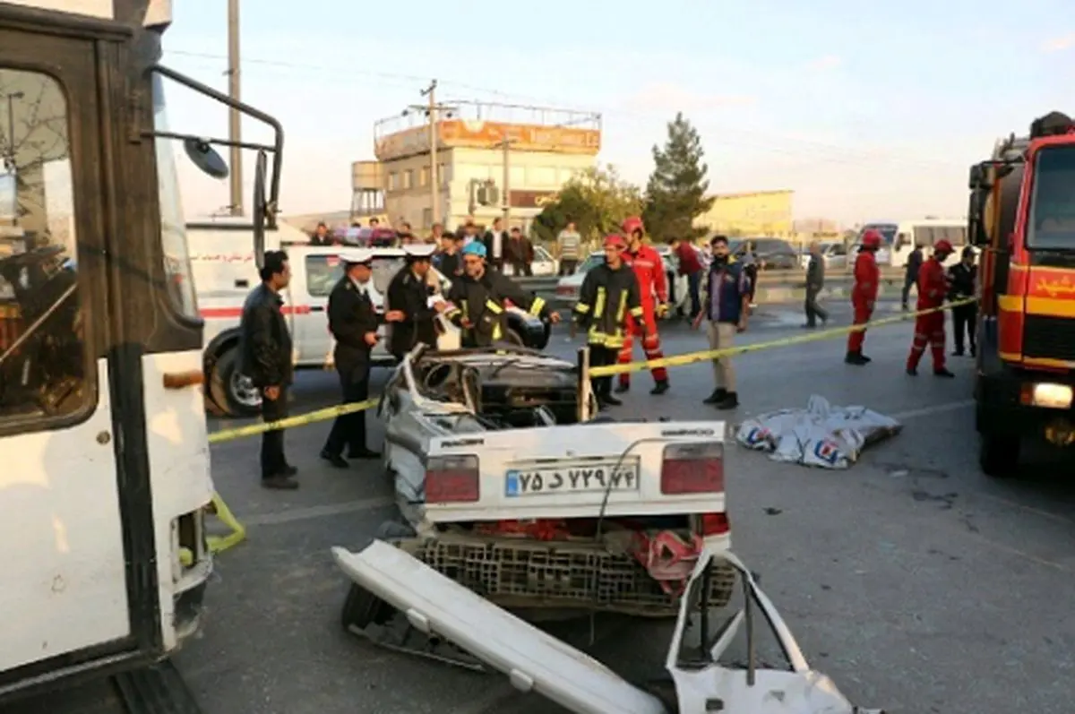 تصاویری از تصادف زنجیره ای در مشهد+ جزئیات