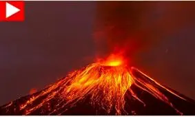 صحنه هایی دلهره آور از فوران آتشفشان فوئگو