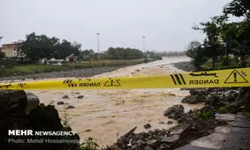 طغیان رودخانه کوئیک محور جاسک میناب را مسدود کرد