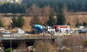 برخورد سمند و بونکرسیمان درمیدان آزادی مشهد