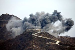 نابودی ۱۰ پست مرزی در کره شمالی +عکس