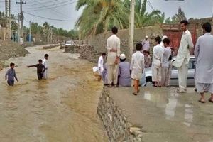 سیلاب یک مسیر فرعی در جنوب سیستان و بلوچستان را بست