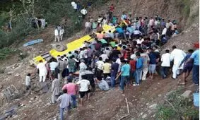 سقوط اتوبوس در هند با ۱۲کشته +فیلم