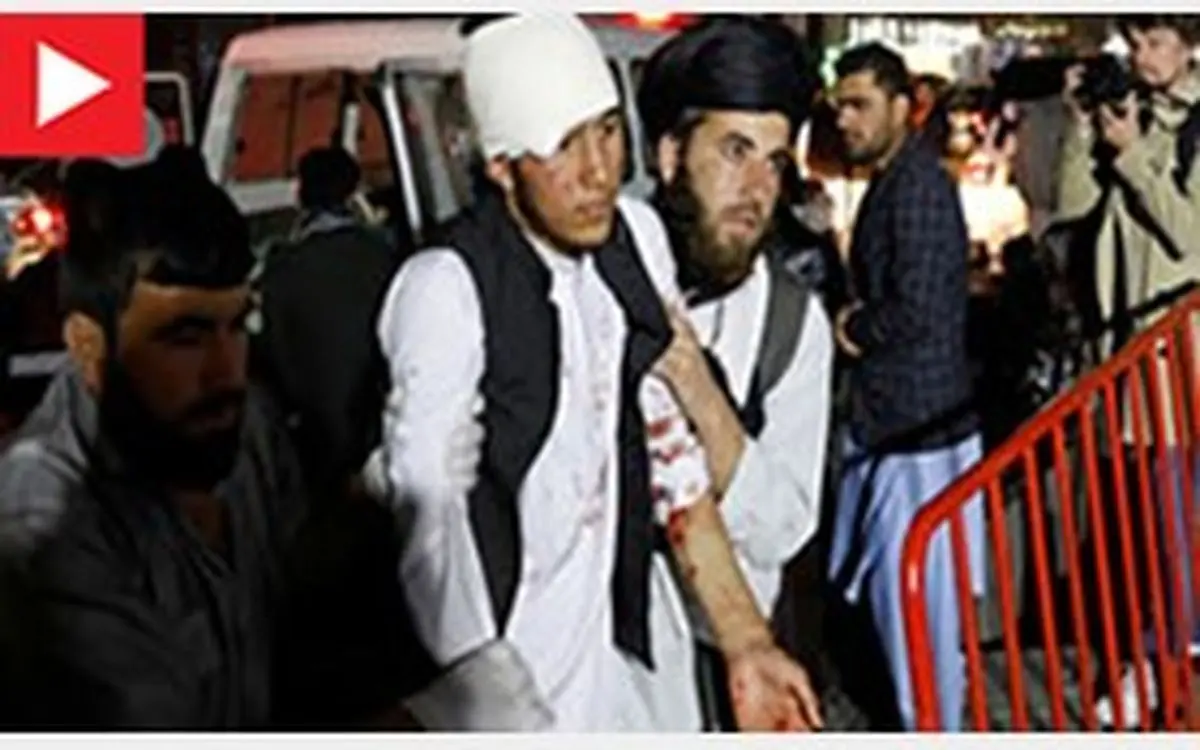 لحظه انفجار بمب در هتل اورانوس کابل