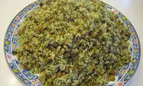 لوبیا پلوی شیرازی+ دستور تهیه