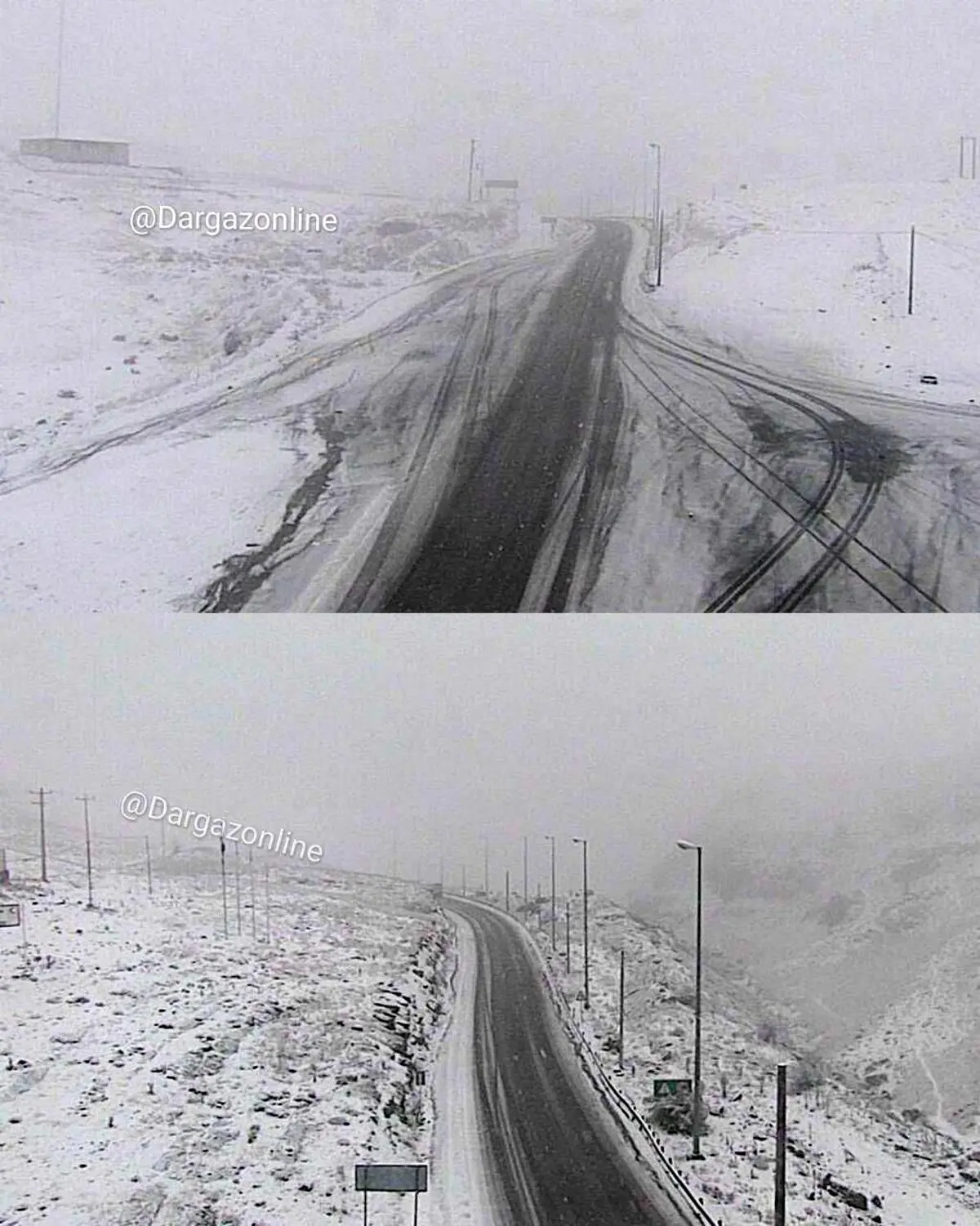 تصویر/برف در گردنه تیوان درگز