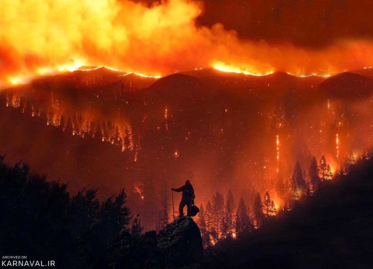 عکس/ توییت تامل برانگیز دکتر اکبر نصراللهی برای آتش سوزی کالیفرنیا