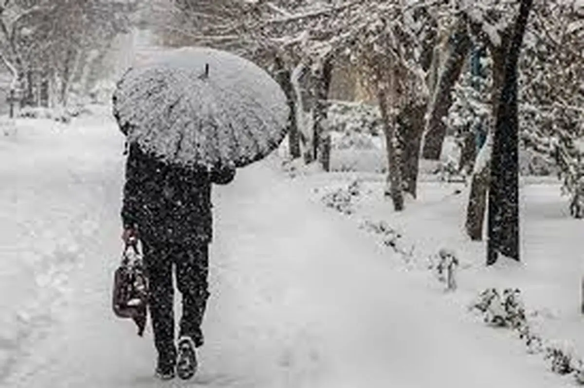 عکس/بارش شدید برف فریدون‌شهر اصفهان