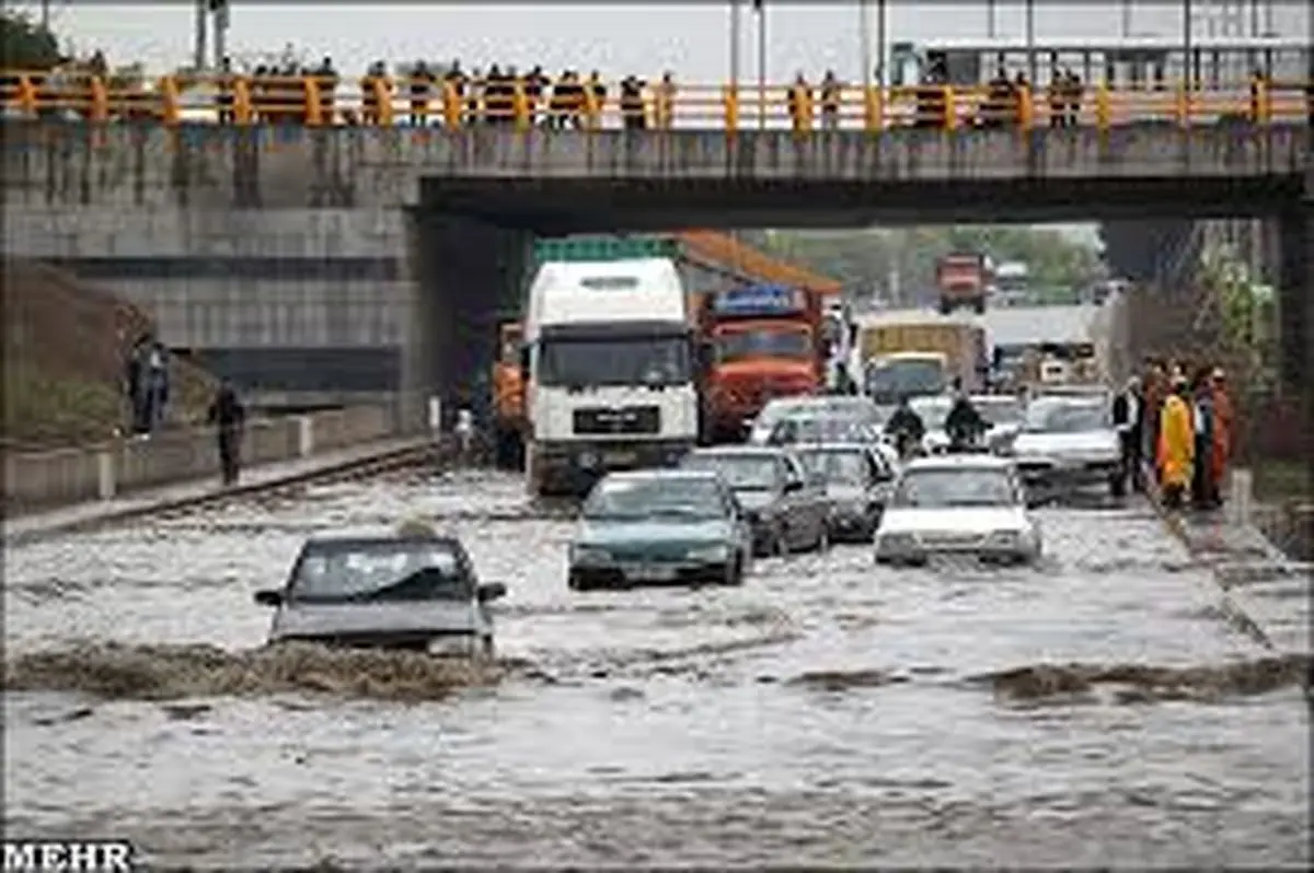 تصویر هوایی از اهواز و آبگرفتگی های گسترده