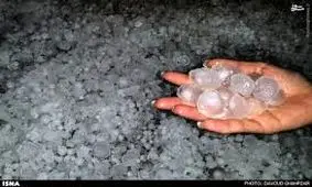 ویدئو/رودخانه تگرگ در رامهرمز