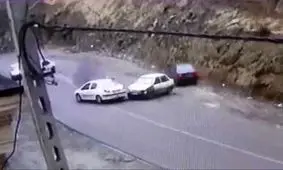 خطر سقوط سنگ در جاده چالوس