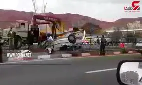 واژگونی سمند در اتوبان پاسدران تبریز +فیلم