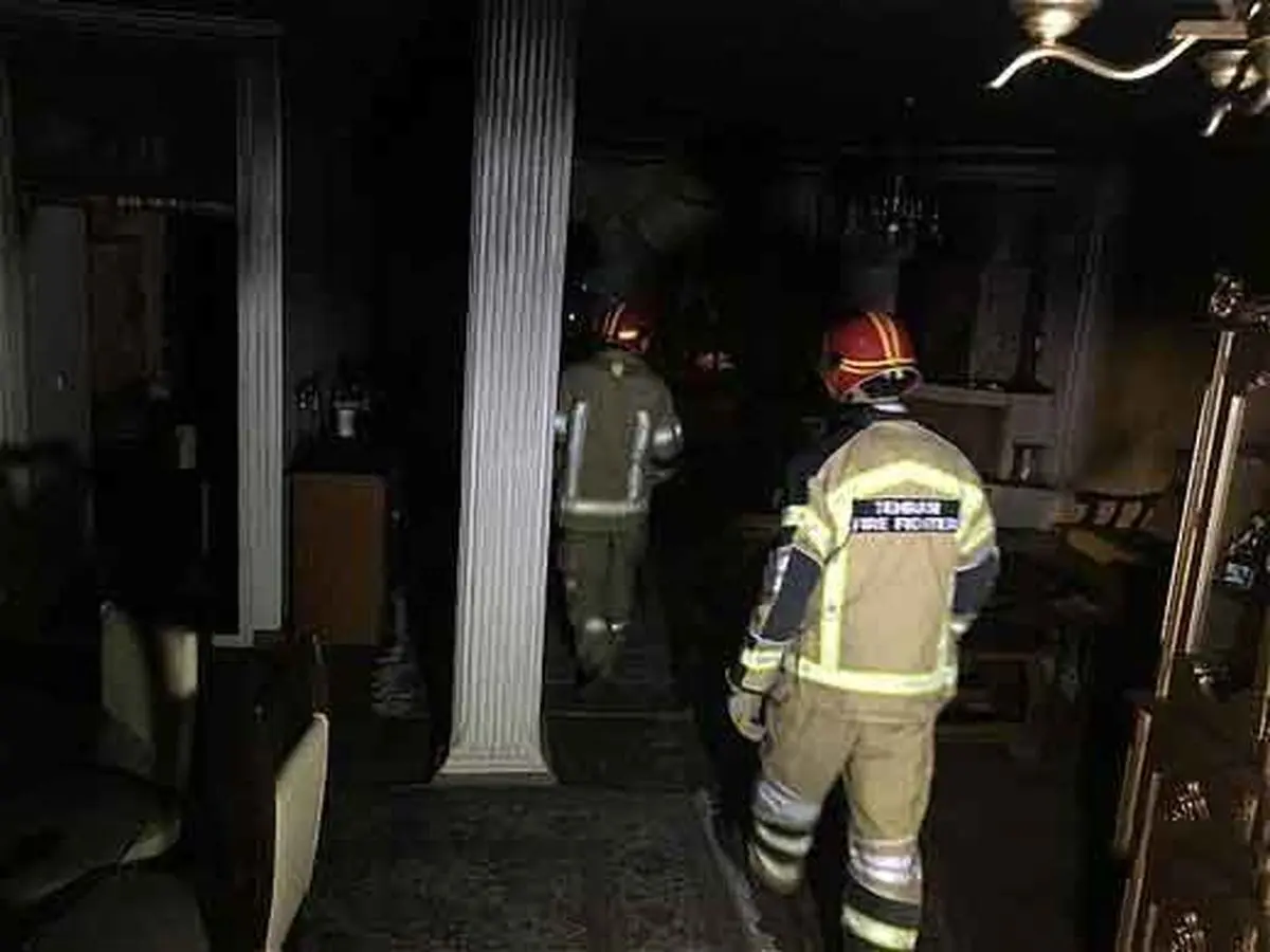 آپارتمان لاکچری در فرمانیه تهران خاکستر شد+تصاویر