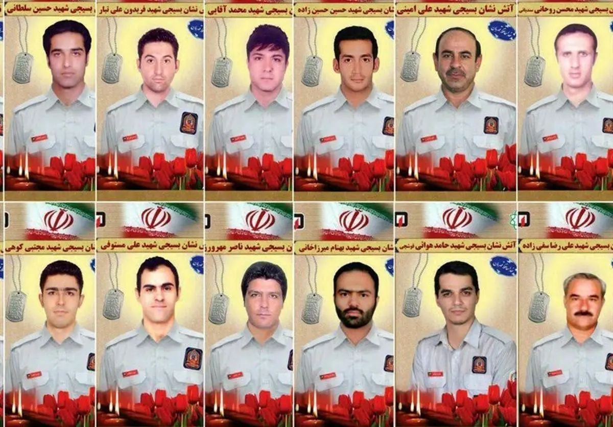 آئین یادبود شهدای آتش‌نشان در اهواز برگزار شد