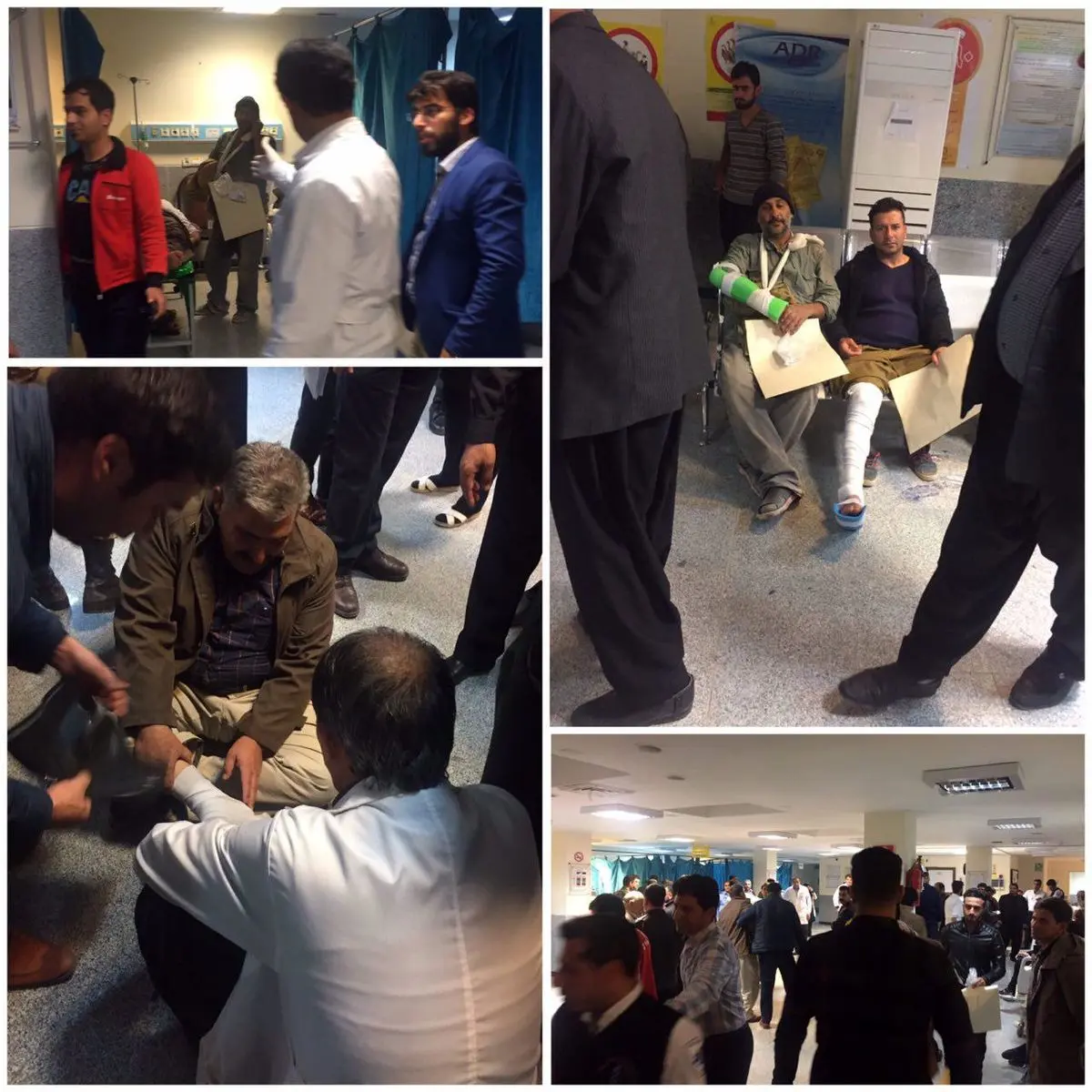 تصاویری از مصدومان زلزله در بیمارستان