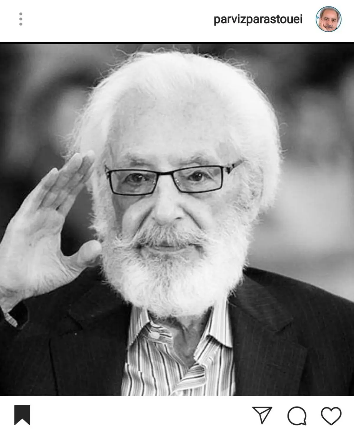 پرویز پرستویی در تبریک زادروز تولد جمشید مشایخی: کشور ما هزاران اسطوره دارد