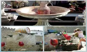 فواره ای که از آن شراب می جوشد