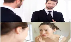 یکی از تفاوت‌های زنان و مردان نوع نگاه کردنشان به آیینه است!