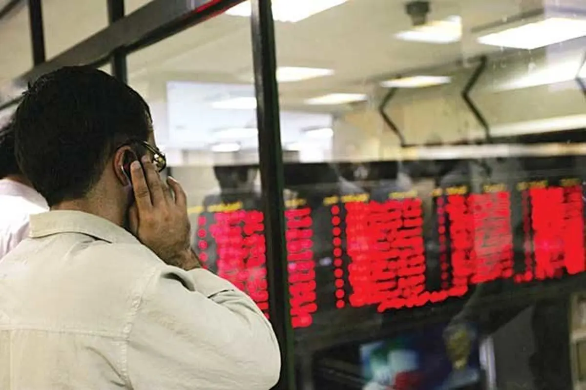 کاهش قیمت سهام در بورس تهران