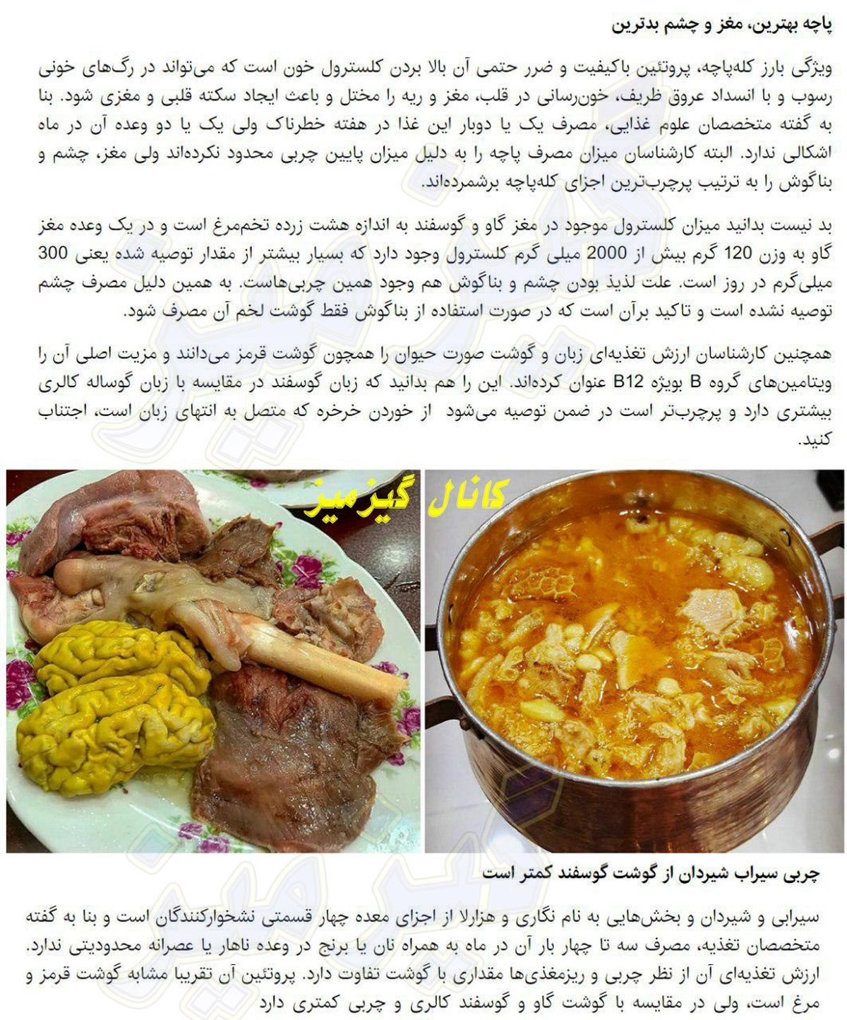 کلهپاچه خورها بخوانند