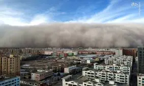 ویدئو/ لحظه وحشتناک طوفان شن در چین