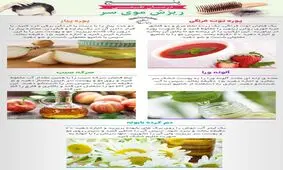 5 درمان طبیعی ریزش موی سر در قالب اطلاعات تصویری