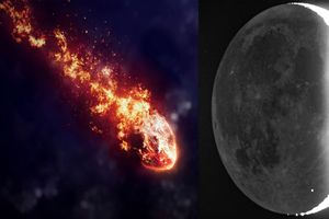 لحظه برخورد یک شهاب سنگ با ماه/ ویدئو