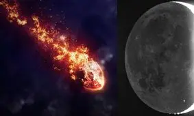 لحظه برخورد یک شهاب سنگ با ماه/ ویدئو