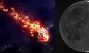 لحظه برخورد یک شهاب سنگ با ماه/ ویدئو