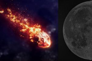 لحظه برخورد یک شهاب سنگ با ماه/ ویدئو