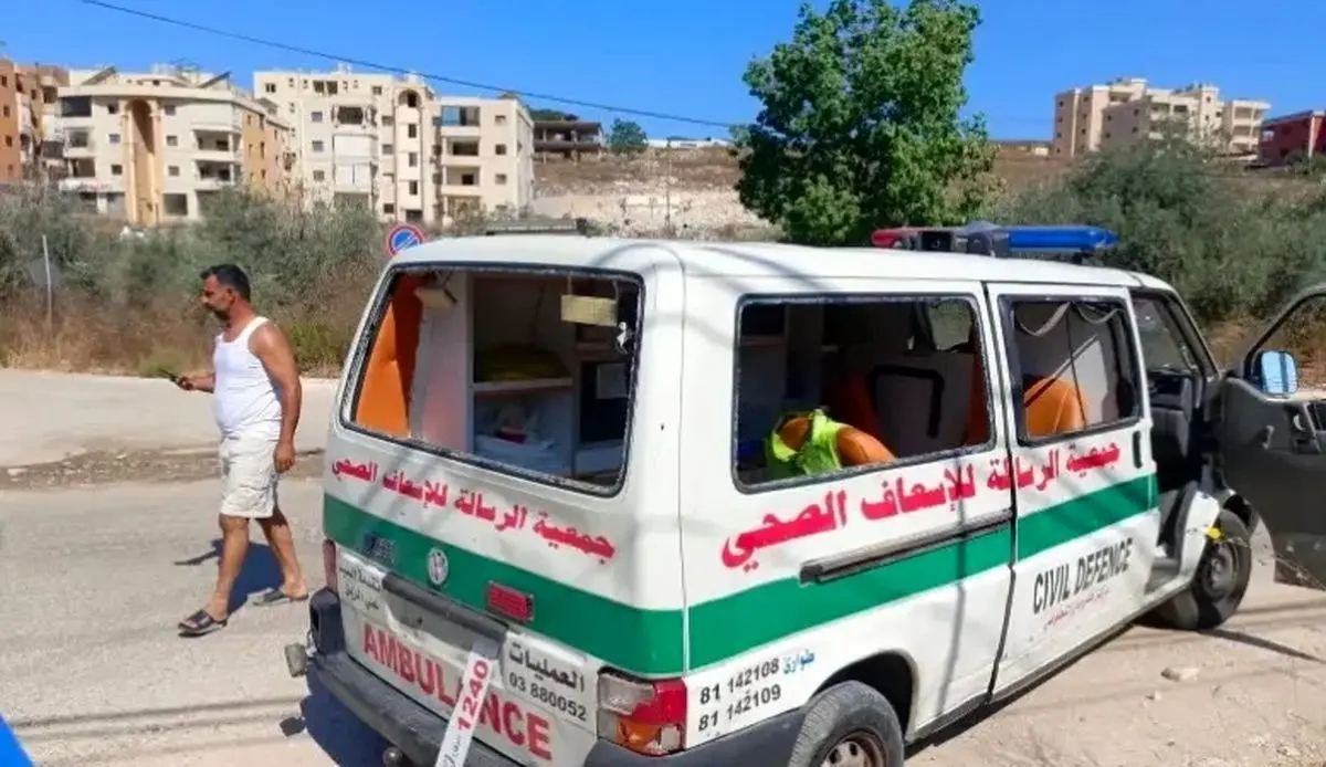 حمله پهپادی اسرائیل به آمبولانس و امدادرسانان لبنانی

