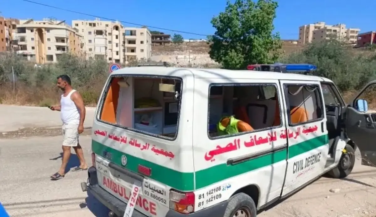 حمله پهپادی اسرائیل به آمبولانس و امدادرسانان لبنانی

