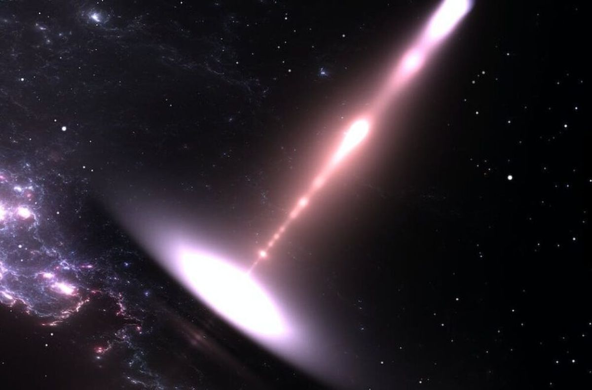 کشف بزرگترین جت سیاهچاله ای که ۵۰ برابر از کهکشان خود بزرگتر است
